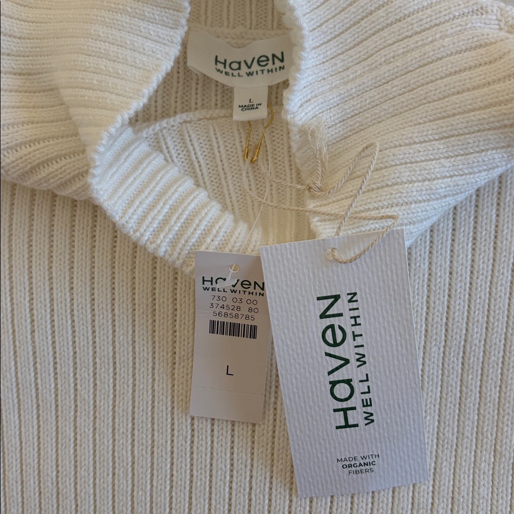 Haven Well Within Ribbed Mock Neck Short Sleeve Sweater - Picture 5 of 6